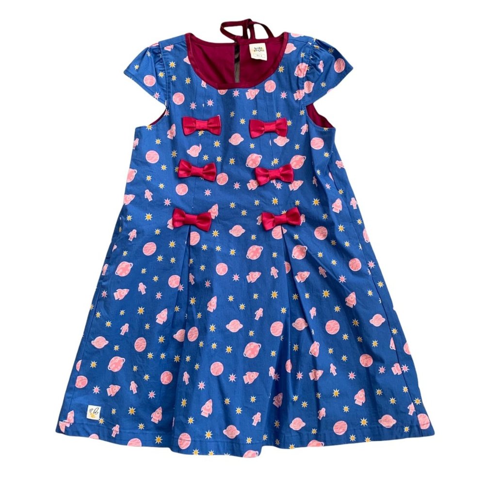 Wild Flowers Moonwalk Galactic Print Dress 8